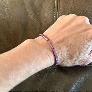 Pink Opal Bracelet - Mexico 950 silver